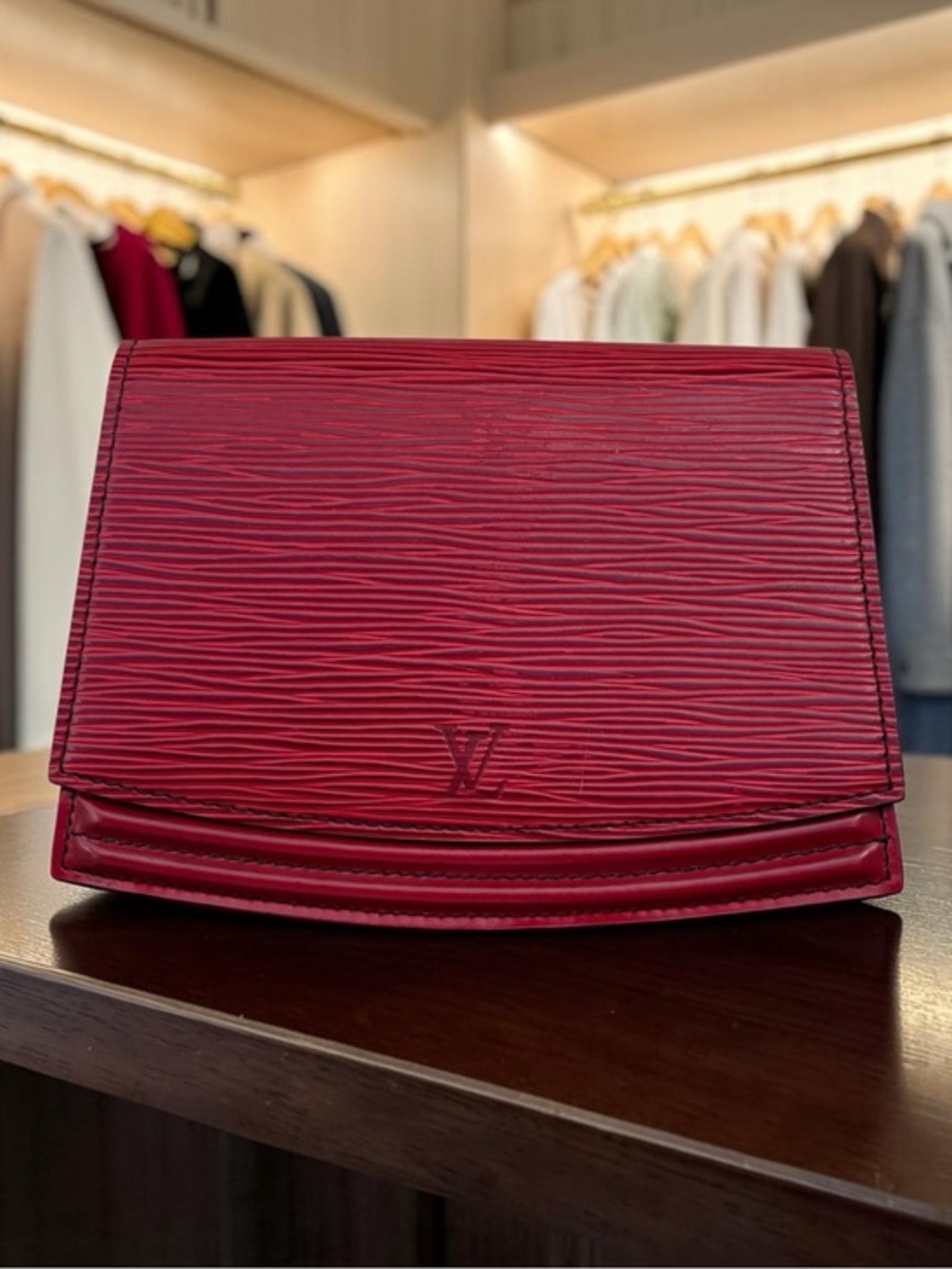 Louis Vuitton Red Epi Leather Belt Bag Tilsit Pochette Red Suntulle Castilian